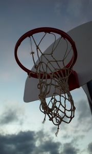 Preview wallpaper basketball stand, net, basketball, sport, sky