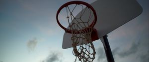 Preview wallpaper basketball stand, net, basketball, sport, sky