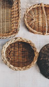 Preview wallpaper baskets, wicker, shapes