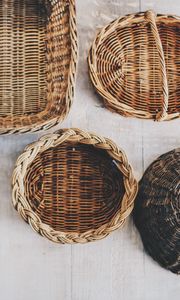 Preview wallpaper baskets, wicker, shapes