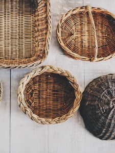 Preview wallpaper baskets, wicker, shapes