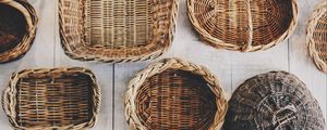 Preview wallpaper baskets, wicker, shapes