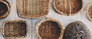 Preview wallpaper baskets, wicker, shapes