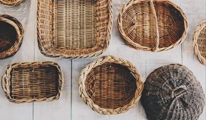 Preview wallpaper baskets, wicker, shapes