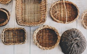 Preview wallpaper baskets, wicker, shapes