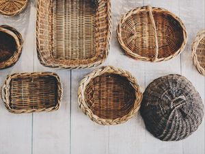 Preview wallpaper baskets, wicker, shapes