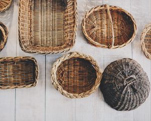 Preview wallpaper baskets, wicker, shapes