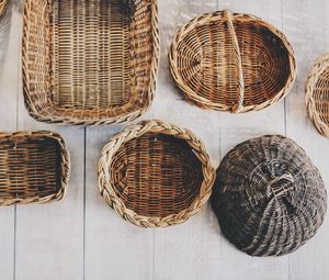 Preview wallpaper baskets, wicker, shapes