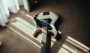 Preview wallpaper bass guitar, guitar, musical instrument, music, shadow