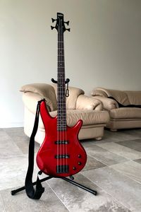 Preview wallpaper bass guitar, guitar, red, musical instrument, music