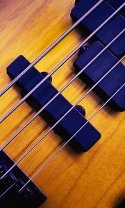 Preview wallpaper bass guitar, guitar, strings, music, macro