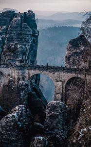 Preview wallpaper bastei, rocks, bridge, mountains, germany