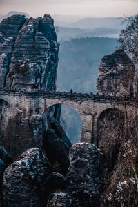 Preview wallpaper bastei, rocks, bridge, mountains, germany