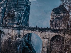 Preview wallpaper bastei, rocks, bridge, mountains, germany