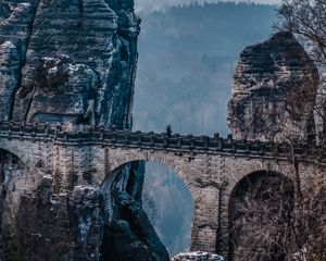 Preview wallpaper bastei, rocks, bridge, mountains, germany