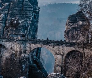 Preview wallpaper bastei, rocks, bridge, mountains, germany