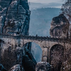 Preview wallpaper bastei, rocks, bridge, mountains, germany