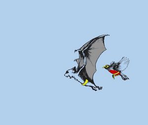 Preview wallpaper bat, bird, fly, swing