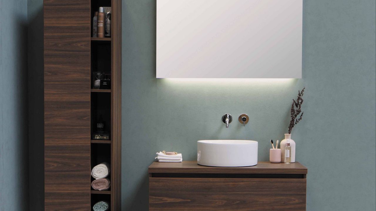 Wallpaper bath, bathroom, mirror, interior, aesthetic