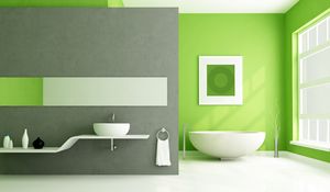 Preview wallpaper bathroom, design, graphics