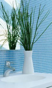 Preview wallpaper bathroom, vase, plant