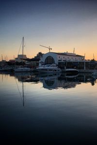 Preview wallpaper bay, boats, sunset, evening