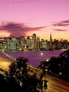 Preview wallpaper bay bridge, night, san francisco