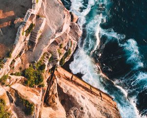 Preview wallpaper bay, cliffs, surf, diamond bay reserve, vaucluse, australia