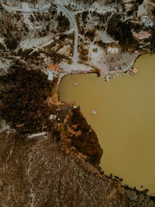 Preview wallpaper bay, coast, aerial view, height, overview