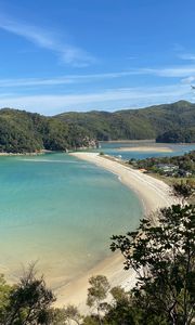 Preview wallpaper bay, coast, beach, new zealand