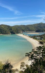 Preview wallpaper bay, coast, beach, new zealand