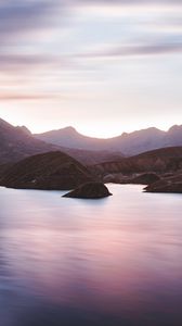 Preview wallpaper bay, island, mountains, coast, iran