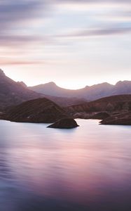 Preview wallpaper bay, island, mountains, coast, iran