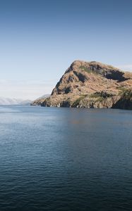 Preview wallpaper bay, mountains, cliffs, coast, landscape