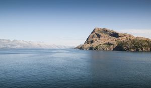 Preview wallpaper bay, mountains, cliffs, coast, landscape