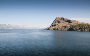 Preview wallpaper bay, mountains, cliffs, coast, landscape