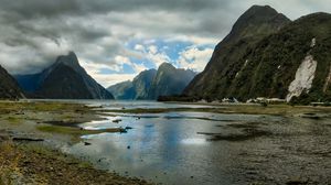 Preview wallpaper bay, mountains, landscape, nature