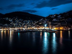 Preview wallpaper bay, pier, island, city, night