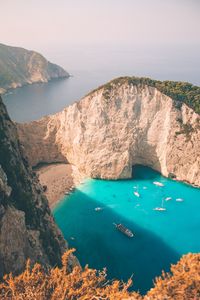 Preview wallpaper bay, rocks, beach, sea, boats