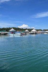 Preview wallpaper bay, sea, boats, sky