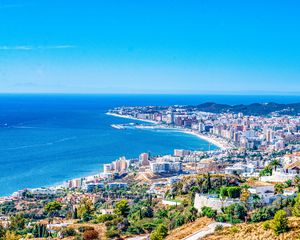 Preview wallpaper bay, sea, buildings, city