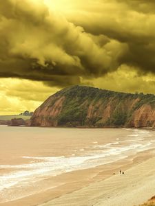 Preview wallpaper bay, sea, coast, mountain, sky