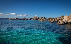 Preview wallpaper bay, sea, coast, rocks, water