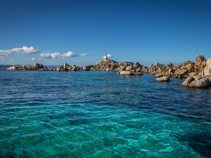Preview wallpaper bay, sea, coast, rocks, water