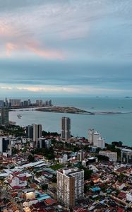 Preview wallpaper bay, sea, island, city