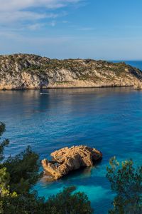 Preview wallpaper bay, sea, rock, landscape