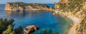Preview wallpaper bay, sea, rock, landscape