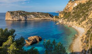 Preview wallpaper bay, sea, rock, landscape