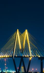 Preview wallpaper baytown, united states, bridge, night