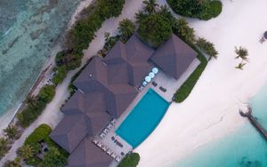 Preview wallpaper beach, aerial view, coast, island